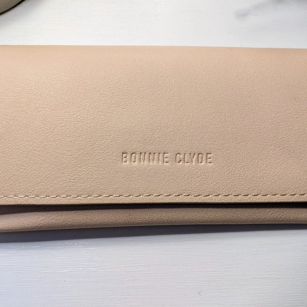 Bonnie Clyde Leather Eyeglass Case Beige